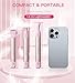 HEBECA Nose Hair Trimmer for Women 3in1 Facial Hair Removal Trimmer - Metal Body, Rechargeable, Waterproof, Portable - Nose, Ear, Eyebrow, Peach-Fuzz, Lips, Chin (Pink)