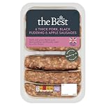 Morrisons The Best Pork, Black Pudding & Apple Sausages 6 Pack 400g