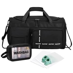 MAXTOP Large Gym Bag for Women Men Duffle Bag With Wet Dry Separation | Shoe Compartment,Large Capacity, Ideal for Yoga Traveling Weekend Dance Fitness Gym Sports