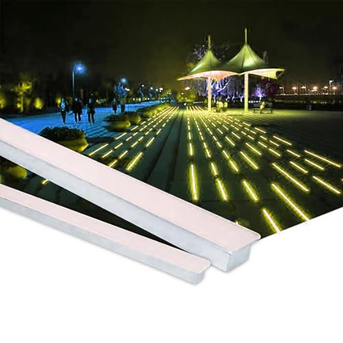 Aioneer Luces Led Empotradas para Exteriores: Lámpara Led para Paisajismo, Foco De Tira Larga De Bajo Voltaje De 24 V CC, Lámpara De Pie Empotrada Ultrafina Resistente Al Agua Ip-Yellow-15W