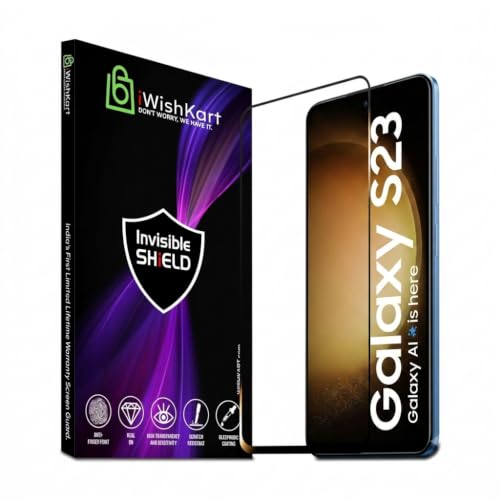 Image of Military Grade compatible with Samsung Galaxy S23 5G Tempered Glass screen protector guard | Scratch Resistance | 9H Hardness | Edge-to-Edge Protection | Easy Installation Kit