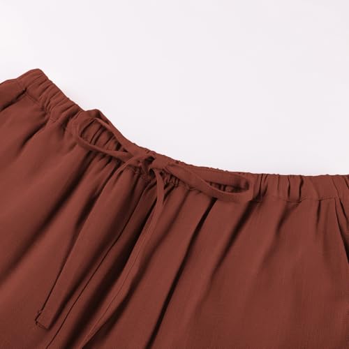 Image of GRACE KARIN Women Linen Pants Wide Leg Casual Palazzo Pants Trousers