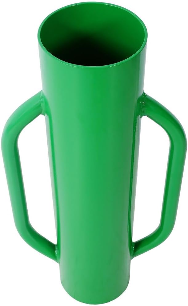 Heavy Duty 37 lbs Fence Post Driver, 28" Steel T Post Pounder with Dual Handles, Powder-Coated Rust Resistant Metal Post Driver Tool for U-Posts, T-Posts, Wood & Metal Fence Posts,Green