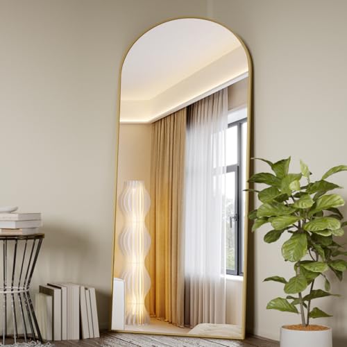 Image of Koonmi 71x26 Arched Full Length Mirror, Floor Mirror with Stand