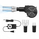 CPAP Hose Dryer for ResMed AirSense 10/11 22 mm & 15 mm Tubing, 10-Speed Adjustable Airflow, CPAP Tube Dryer Dries 1 or 2 Hoses with Straight and Y Adapter, No Heat, 30–45 Min After Washing (Varies)