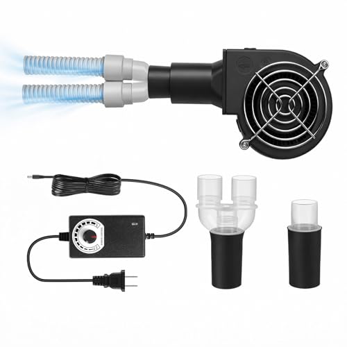 CPAP Hose Dryer for ResMed AirSense 10/11 22 mm & 15 mm Tubing 10-Speed Adjustable Airflow CPAP Tube Dryer Dries 1 or 2 Hoses with Straight and Y Adapter No Heat 3045 Min After Washing (Varies)