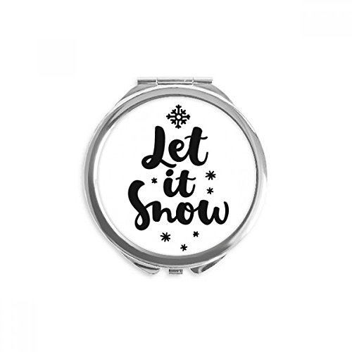 Miroir à la main let it snow résout vos besoins de maquillage nomade et discret