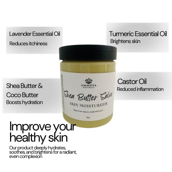 Shea Butter Salve – Rich & Creamy Moisturizing Balm for Soft, Smooth & Radiant Skin (16 oz, Pink Grapefruit)