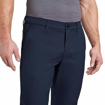 English Laundry Men Flat Front Chino Pants (Navy Blue, 40x32