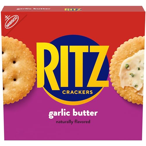 Image of RITZ Garlic Butter Crackers, Snacks for Kids and Adults, Lunch Snacks, 13.7 oz