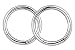 Pair of 2 Rings: 16g 5/16 Inch Surgical Steel Segment Hoop Ring Circular Barbells