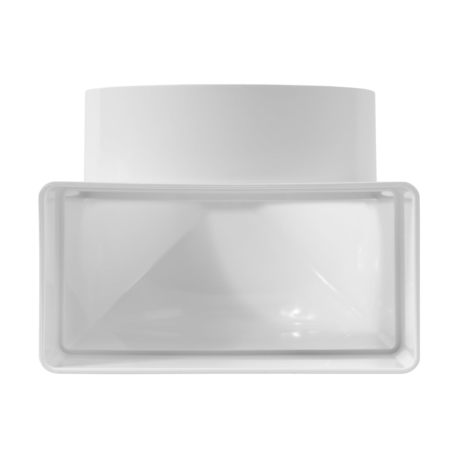 Repa Market Conector de tubo rectangular de 90 grados 150 x 75 mm para tubo de ventilación redondo de 125 mm – Tubo redondo de plástico ABS para calefacción, refrigeración, canal plano, conducto de