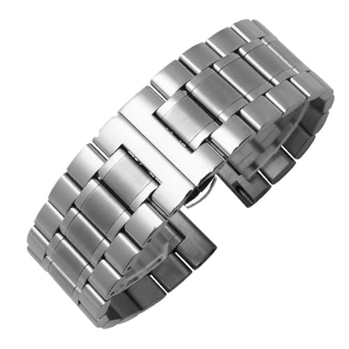 Bracelet de montre en acier inoxydable pour le bureau et les sorties en taille 27mm