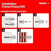 fischer Langschaftdübel SXR 10 x 120 T, hochwertiger Spreizdübel mit passender Senkkopfschraube, Nylondübel für optimalen Halt bei Befestigungen in Beton, Ziegel und Mauerwerk, 50 Stück – Ansicht 5