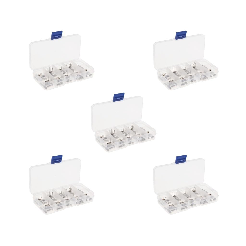5 lots de 100 résonateurs oscillateurs à quartz en aluminium