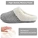 ULTRAIDEAS Women's Warm Winter House Shoes Slippers Memory Foam with Comfy Fleece, Fuzzy Slip-on Indoor Outdoor (Grey, Size 11-12)