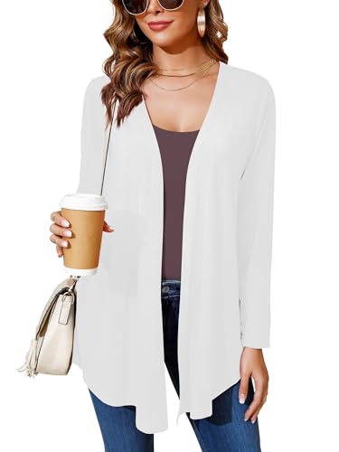 Image of Women's Lightweight Open Front Cardigans Casual Soft Drape Spring Summer Fall Cardigan S-3XL