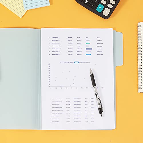 Mr. Pen- Pastel Poly File Folders, 1/3 Cut Tab, 6 Pack, Letter Size, Colored File Folders, Letter File Folders, Color Folders, Office File Folders, Office Supplies File Folders, File Folder #TOP7