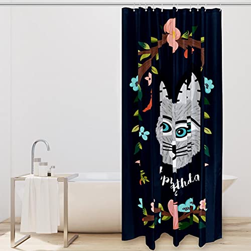 Rideau de douche lavable imperméable 152x183 avec 12 crochets chats - 3