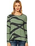 Street One Damen A318502 Langarmshirt, Washed Olive Melange Print, 44