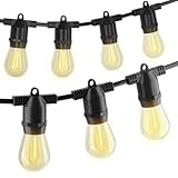 Meticply Guirnalda de luces LED para exteriores, jardín