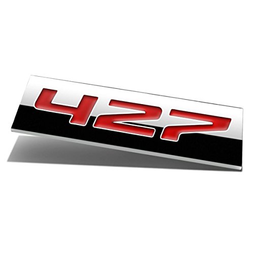 Image of Auto Dynasty Chrome Finish Metal Emblem 427 Badge (Red Letter)