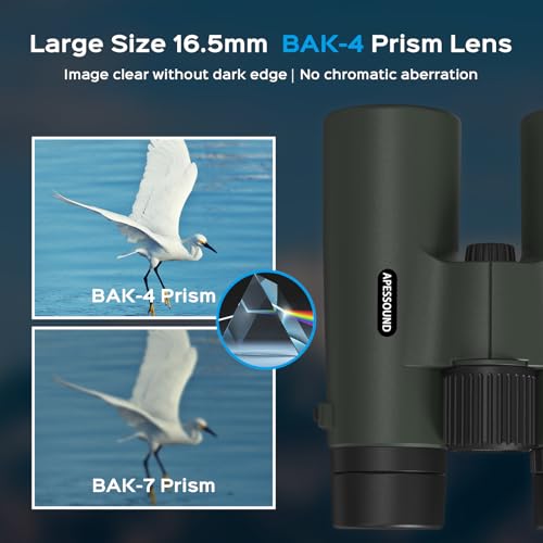 Binoculares 10x42 para adultos con lentes multicoated y prismas BAK4 miniatura 6