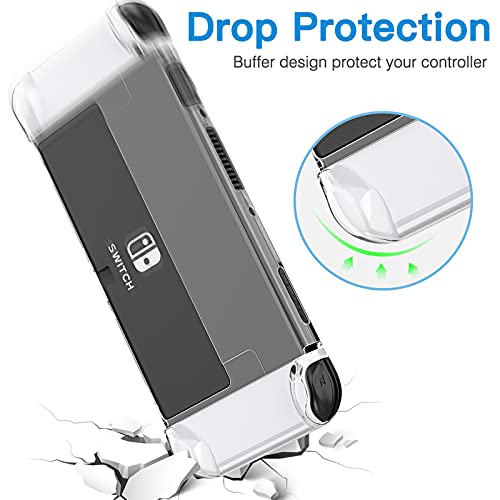 HEYSTOP Capa compatível com Nintendo Switch OLED modelo Dockble, capa rígida de policarbonato com pr