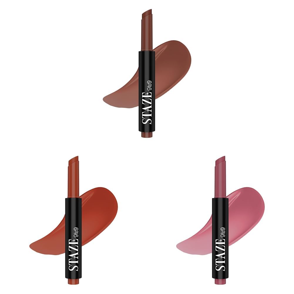Staze 9to9 Y.U.M.M.Y Lip Gloss Balm Trio – Salted Caramel, Lush Berry & Double Espresso (2g Each) | SPF 15 | High-Shine Finish | Lightweight, Nourishing Lip Balm Combo-image-40