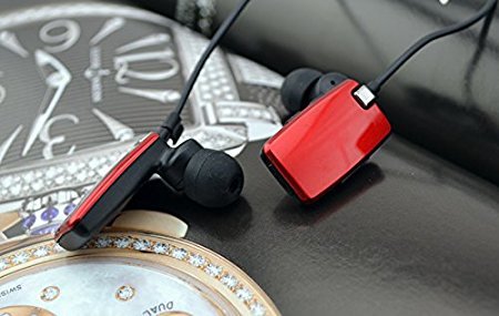 Bluetooth Wireless Headphones Headset Earphones with Mic for iPhone Android Samsung Galaxy Nokia HTC Smartphones Mobiles Laptops PC (RED)