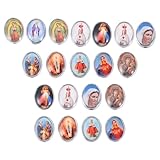 ifundom 20 Piezas de Accesorios de Joyería Religiosa Virgen María Herrajes de Aleación para Pulseras y Collares Juego Variado para Manualidades y Creación de Joyas Católicas