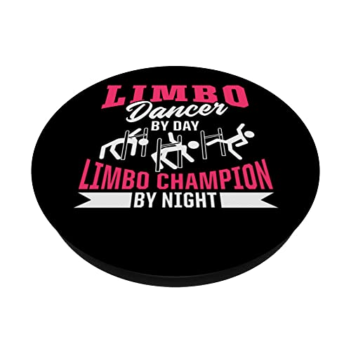 Limbo Dance Limbo Dancing Dancer Girl Limbo Stick PopSockets Swappable PopGrip, Black - Image 2