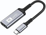 【USB C auf HDMI Adapter】Ein voll ausgestatteter Adapter, der hochauflösende Grafikbilder mit einer maximalen 4K Auflösung von HDTV, Monitoren oder Projektoren spiegelt oder erweitert. Es ist ideal für Bildschirmfreigabe oder -erweiterung, Spiele und Videostreaming.