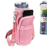 Linkidea Blender Storage Bag, Mini Blender Carrying Bag with Shoulder Strap, Compatible with Ninja BC151NV/BC51NV/BC151BK/BC151CR/ BC151PK/ BC151LD/ BC151BK Blast Portable Blender (Pink)