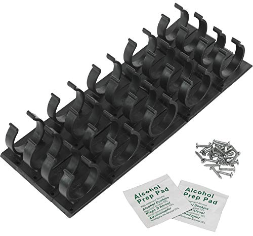 Simple Houseware 20 Spice Gripper Spice Accessories Spice Organizer- 4 Strips, Holds 20 Jars, Black