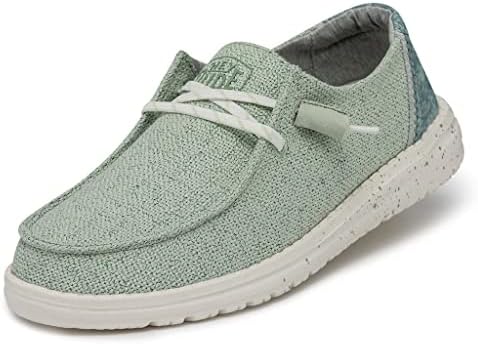 Hey Dude Women's Wendy Woven Mint Size 5 | Women's Shoes | Women's Slip On Shoes | Comfortable & Light-Weight