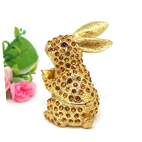 Décoration de Pâques pour coiffeuse avec boîte à bijoux lapin