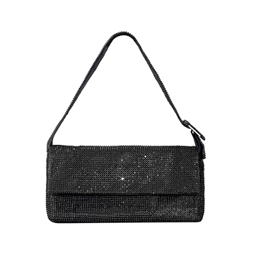 Rhinestone Shoulder Bag for Women Large Evening Bags Girls Shiny Evening Purses Chic Sparkling Women Rhinestone Bag