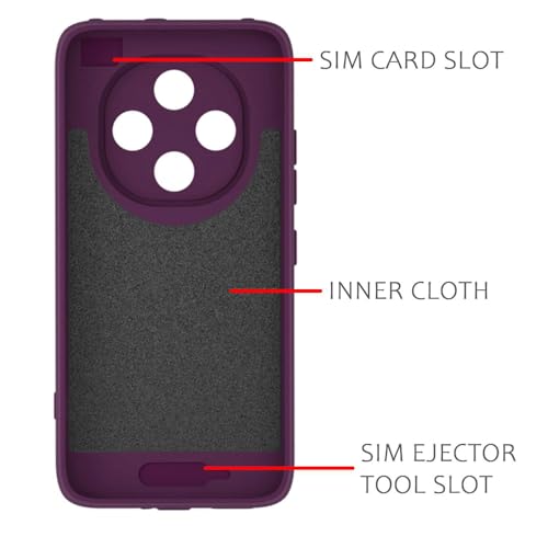 Image of Casotec Back Cover Compatible With Oppo F31 Pro 5G | MagFit Ring Design (Non-Magnetic) | Shockproof Case | Anti-Slip Grip | Raised Camera Edges | Slim Protective Case for Oppo F31 Pro 5G (Dark Purple)
