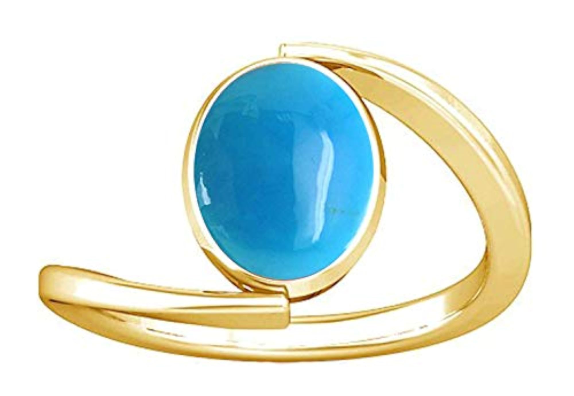 8.25-8.50 Ratti Turquoise Feroza Gemstone Ring for Women