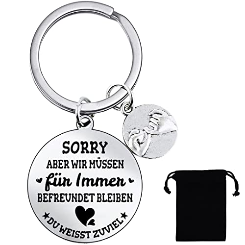 FloralGrace Beste Freundin Geschenk - 2 Geist Schlüsselanhänger Mit Karten