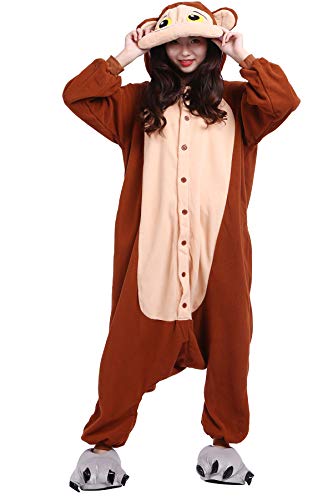 Kigurumi Singe Adultes Pyjama Large Contre le Froid Vêtement de Nuit Déguisement