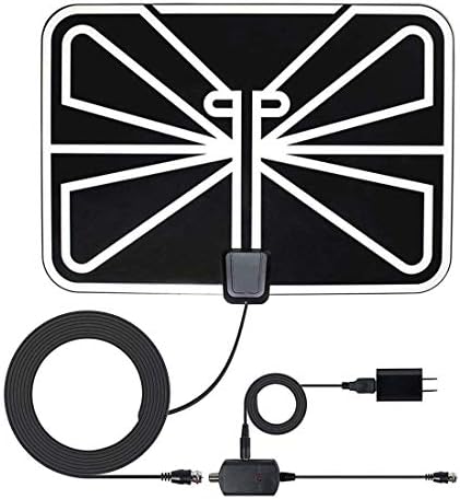 :[2019 Newest] HDTV Antenna,80-120 Mile Range Indoor TV Antenna HD with Omni-Directional 360 Degree Reception for FM/VHF/UHF