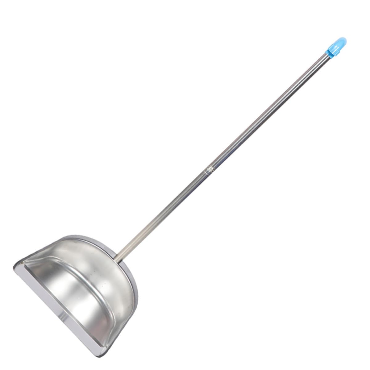 Tofficu Recogedor Metálico con Mango Ergonómico Pala Desmontable de Acero Inoxidable para Uso Doméstico y Cocina Diseño Resistente y Fácil Manejo sin Agacharse
