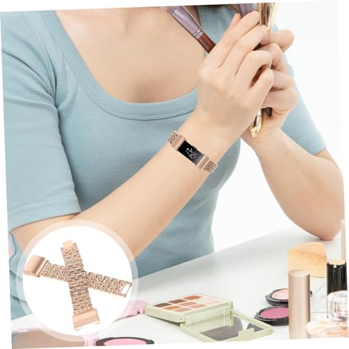 Pulsera de acero inoxidable BESTonZON con bandas metalicas de alta densidad y ajuste 2