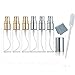 ELFENSTALL- 6pcs Mini Fine Mist Clear 10ml 1/3OZ Atomizer Glass Bottle Spray Refillable Fragrance Perfume Empty Scent Bottle Clean Cloth for Travel Party Portable Makeup Tool Free 3ML Free Pipette