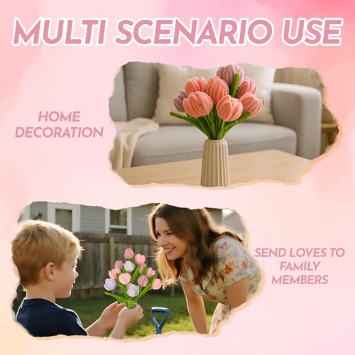 Image of brenzo Pipe Cleaners Craft Kit, 400-Piece Flower Making Set
