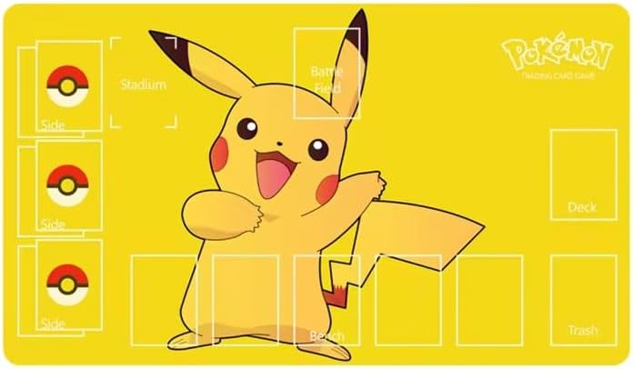 Pikachu Playmat - Premium Collection - MTG Decks & More Compatible with Pokemon TCG!
