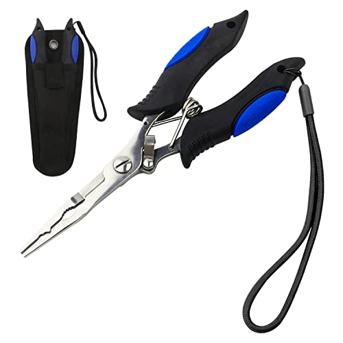 mouhike Fishing Pliers Long Nose Stainless Steel Fish Hook R...