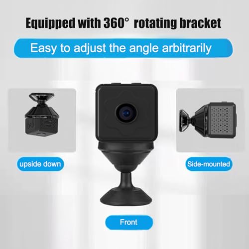 Ukryta Kamera Szpiegowska, Mała Kamera Bezprzewodowa Wi-Fi 1080P z detekcją Ruchu, Noktowizor, Rozmowa Dwukierunkowa, montaż Magnetyczny, Wideo w Pętli, Wideo Szerokokątne,